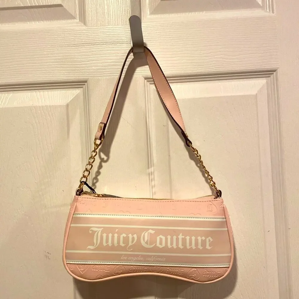 BNWT JUICY COUTURE Fashionista Shoulder Bag in Powder Blush Pink - Picture 1 of 6